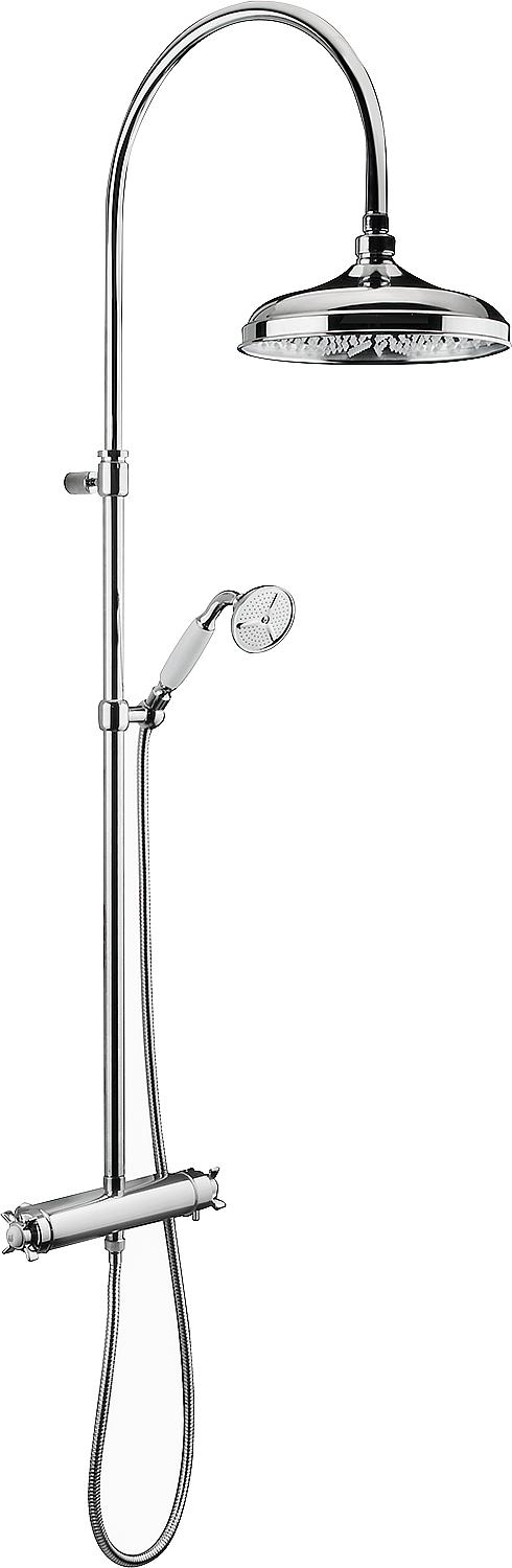 Brause-System Esme Handbrause, Kopfbrause Ø 250 mm und Thermostat chrom