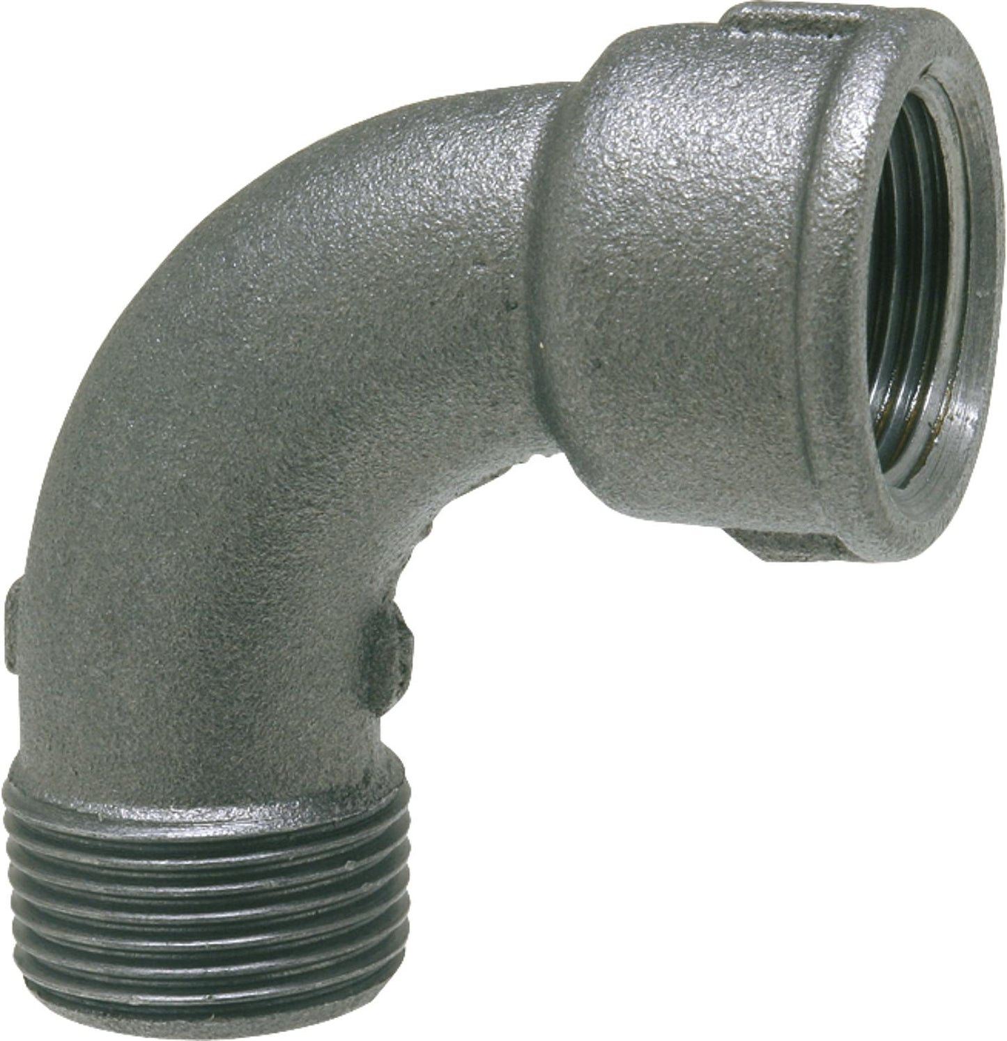 Raccord en fonte malléable, noir, coude à 90°, court, 1/2" (i/a) type 1A
