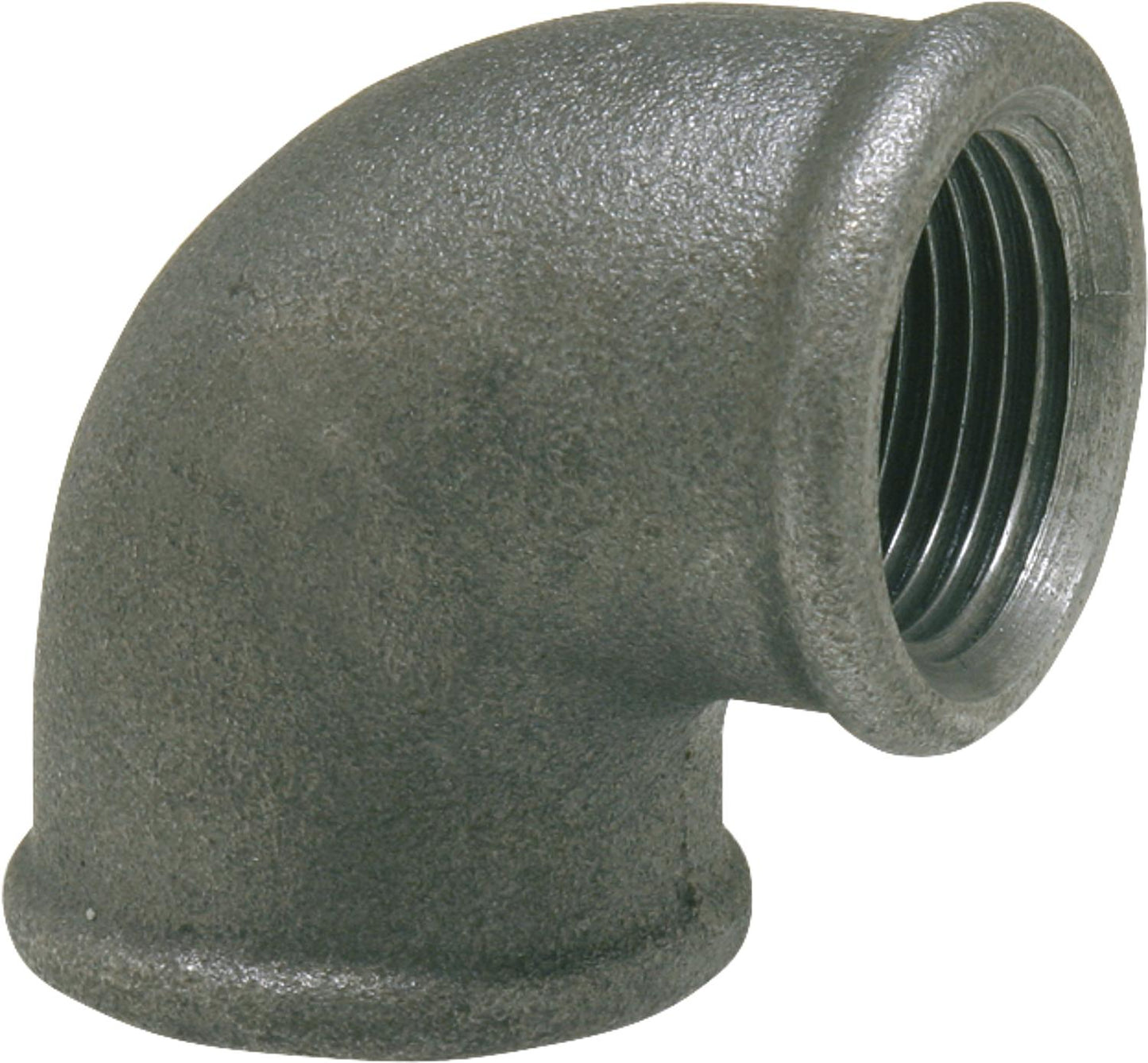 Raccord en fonte malléable, noir, coude à 90°, 3/8" (i/i) type 90