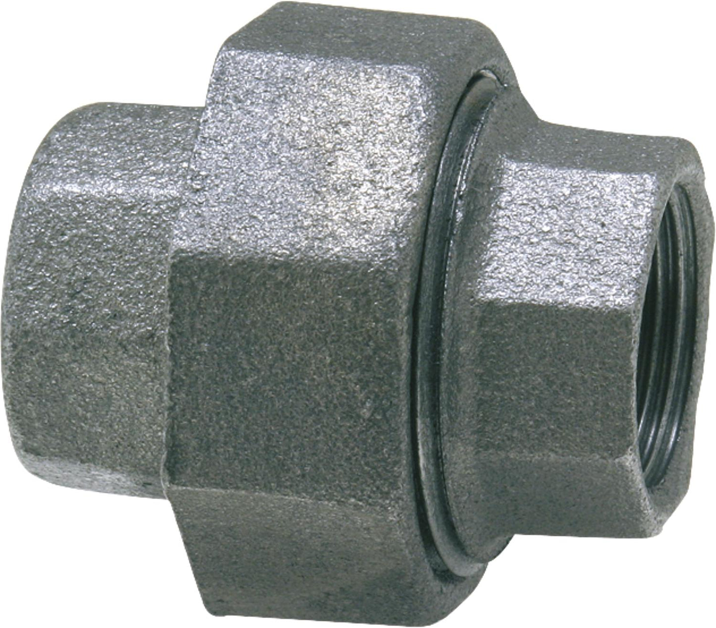 Malleable iron fitting, black, screw connection 3/8" (i/i) type 330, flat sealing