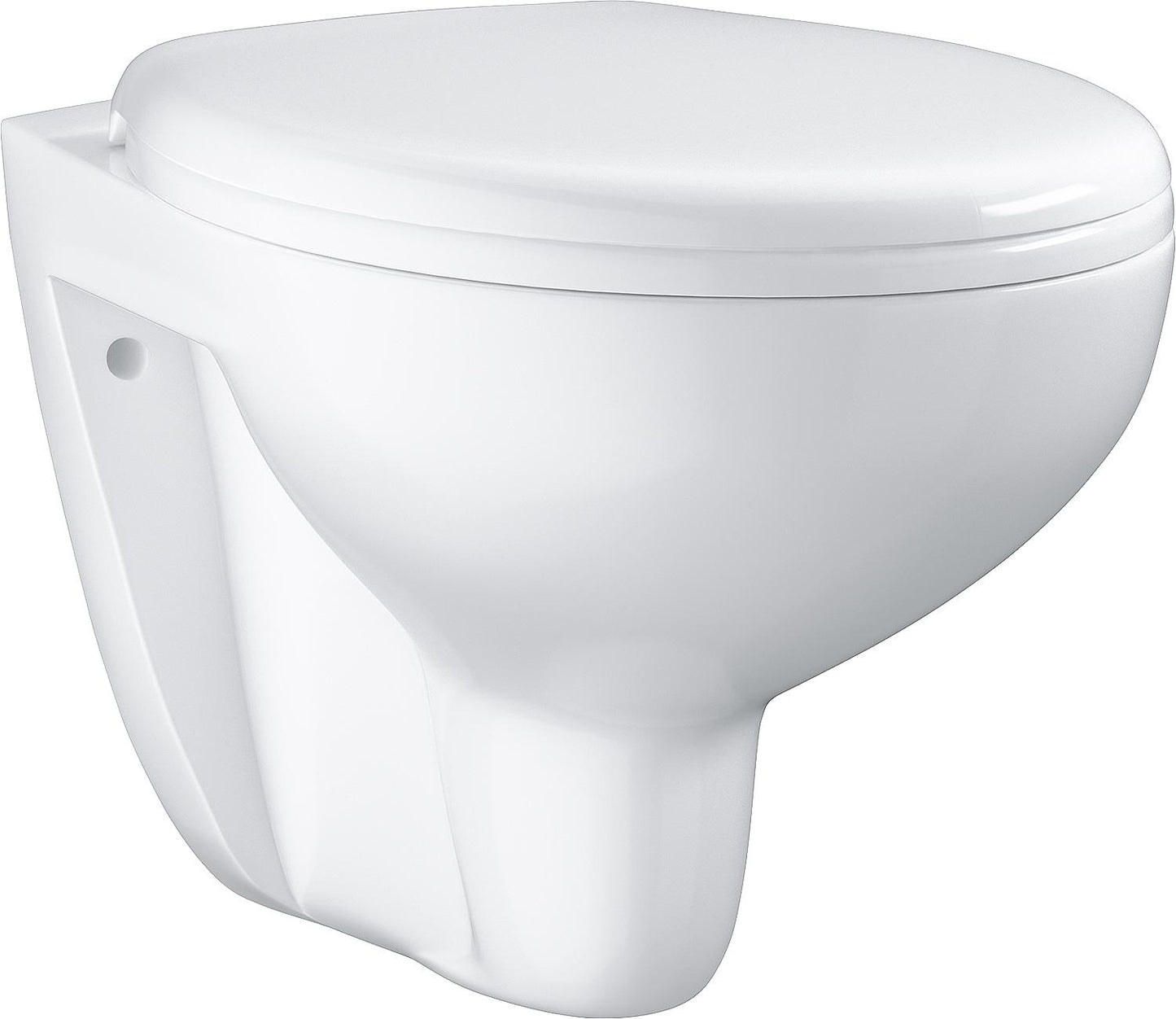 WC suspendu Grohe Bau, à chasse d'eau profonde (L x H x P) : 368 x 363 x 531 mm, sans bride, en céramique blanche