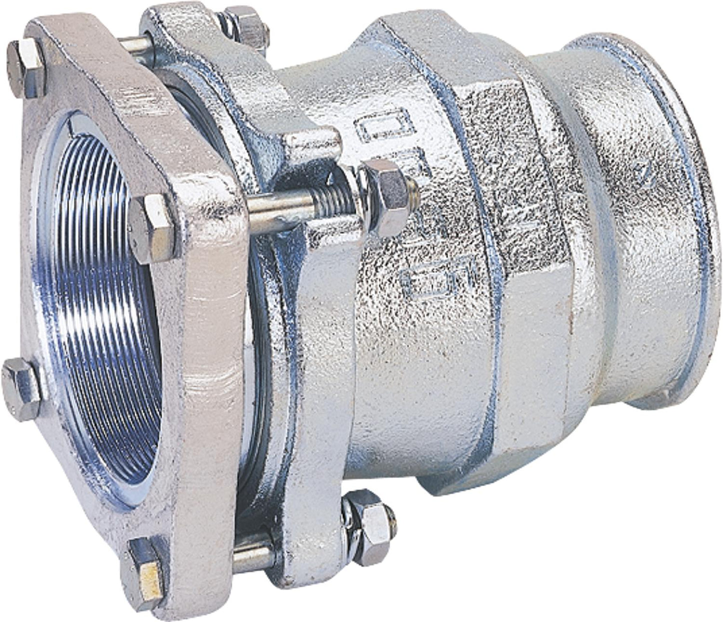 Malleable iron compression fitting with female thread, gas PN 5, water PN 16, type IF 2 1/2" (76.1)