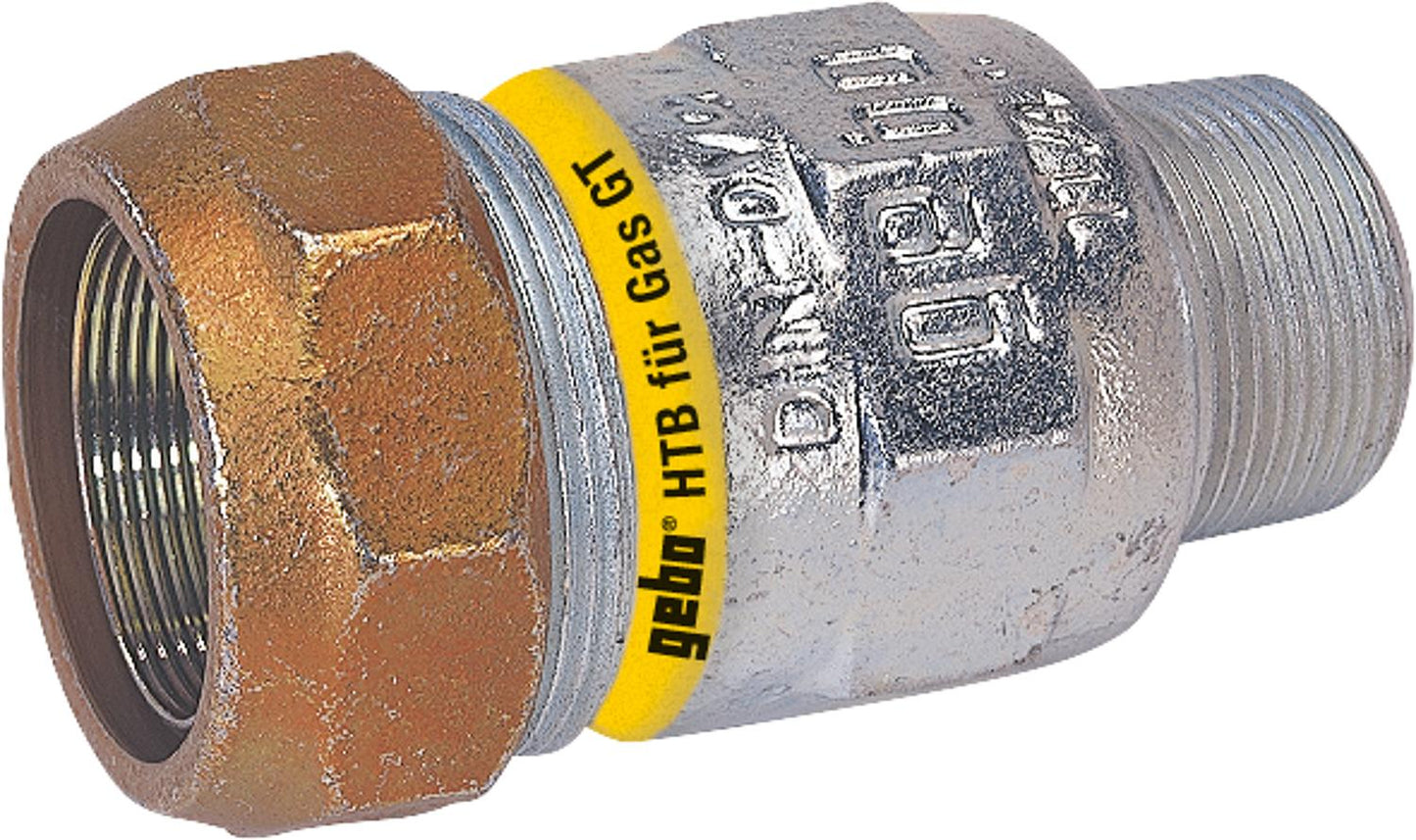Malleable iron compression fitting AG Gas PN 4, type AT 1/2" (21.3)
