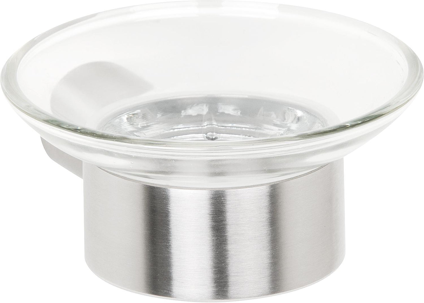 Eronita soap dish with wall bracket, brushed stainless steel