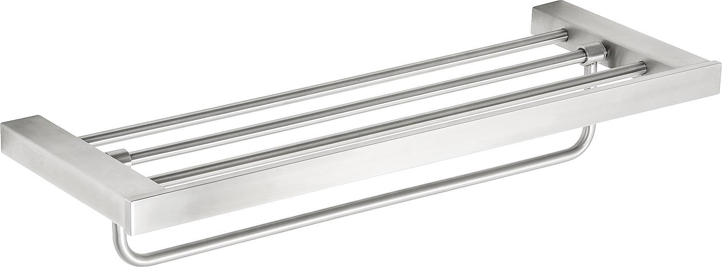 Erva double towel rack 610x101x210 mm brushed stainless steel