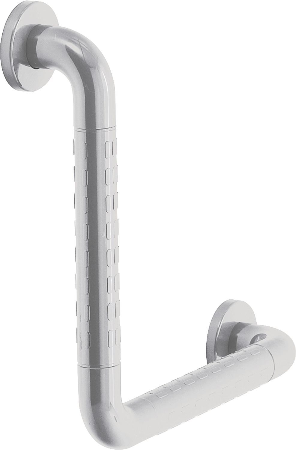 Angled handle made of nylon, color: white, 19 pieces, 320x620mm / including mounting hardware