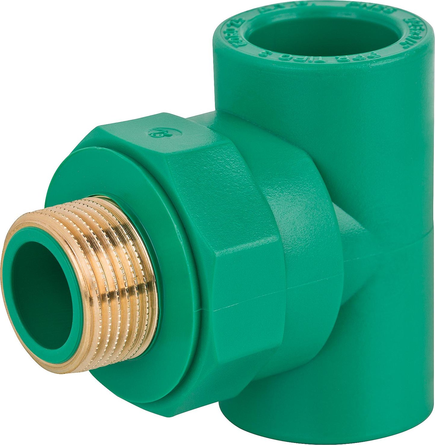 PPR pipe T-piece AG PN25 20 mm x 1/2" x 20 mm