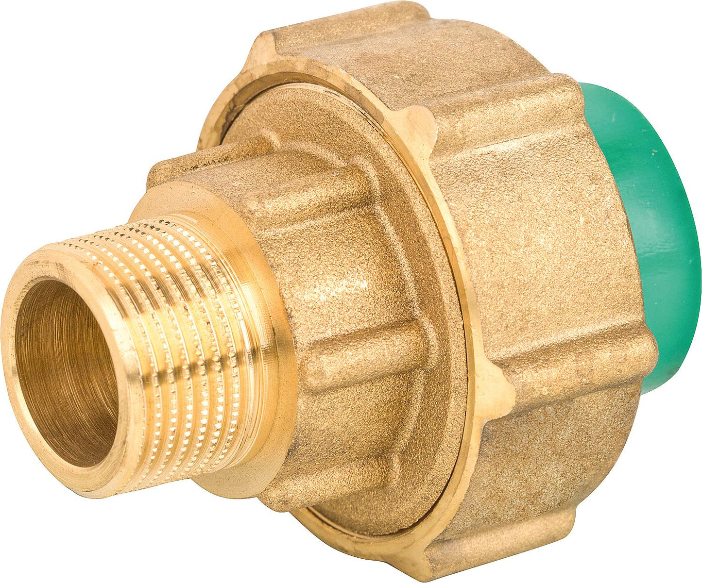 PPR pipe coupling, brass, 20x1/2", max. temperature 80°C