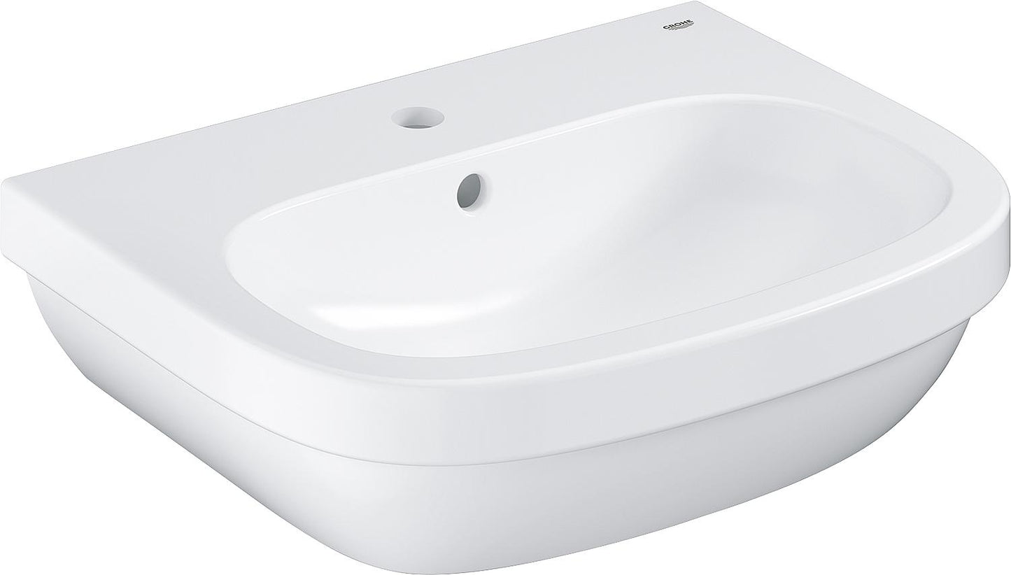 Lavabo Grohe Euro, dimensions (L x H x P) : 650 x 149 x 514 mm, céramique, blanc