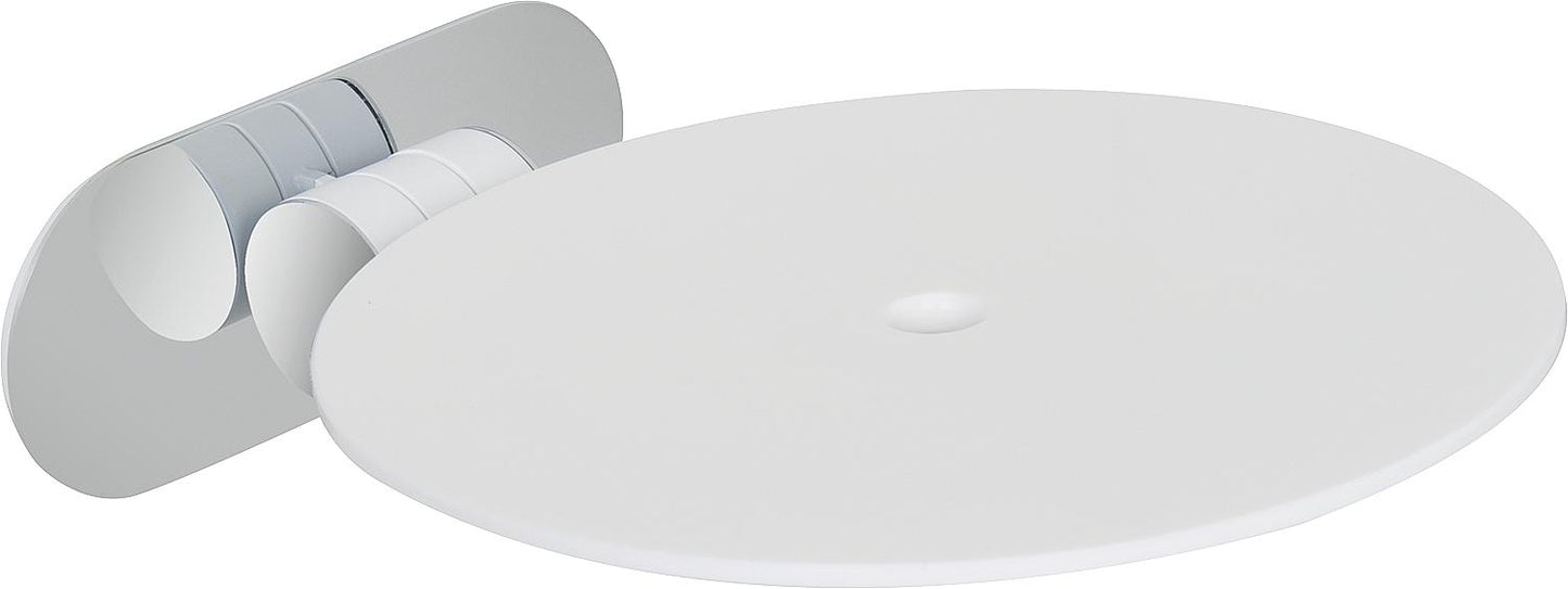 Elida folding seat made of stainless steel/PE/HD, black, 320x100x390mm, with fastening