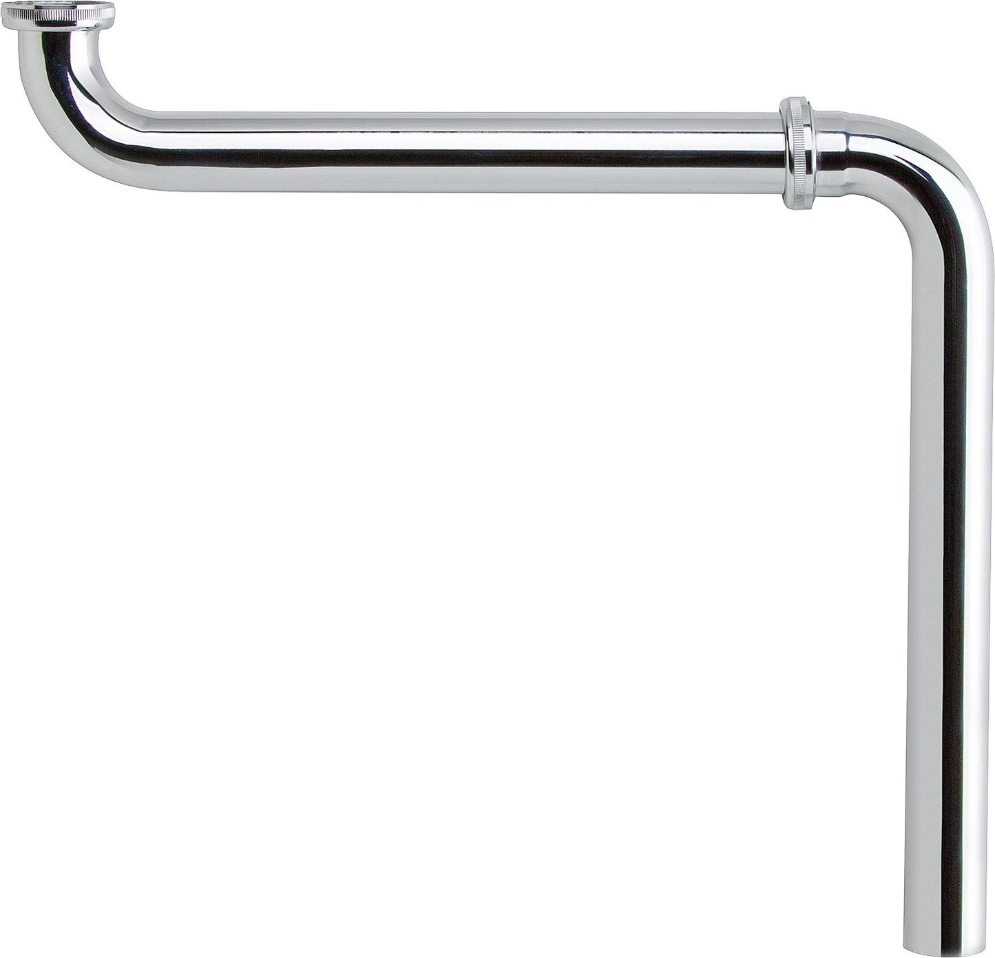 Coude compact, laiton chromé, 32 x 300 mm / 32 x 65 x 300 mm