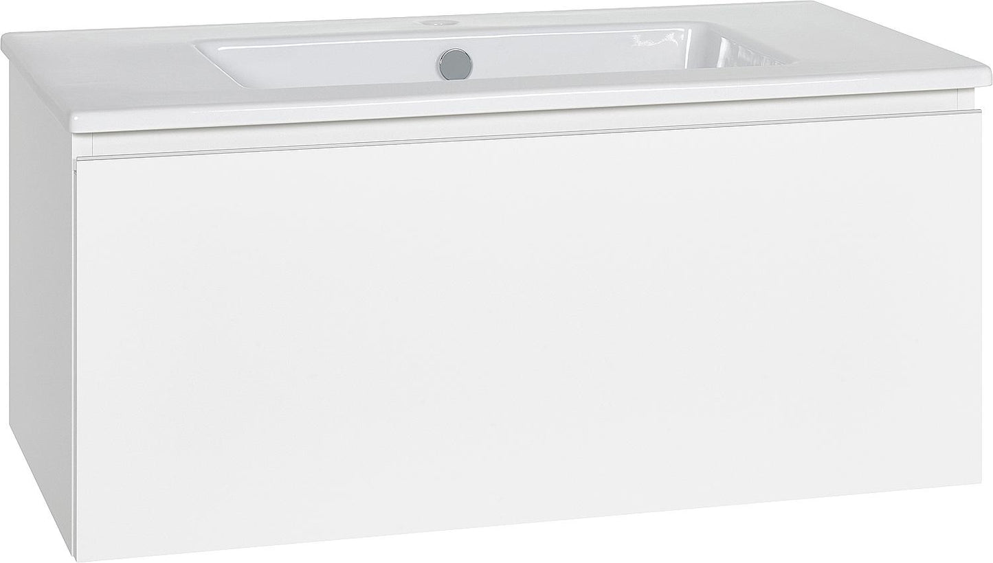 WTU + Ceramic WT Series ELA, white body with white high-gloss decor front, 910x420x510mm