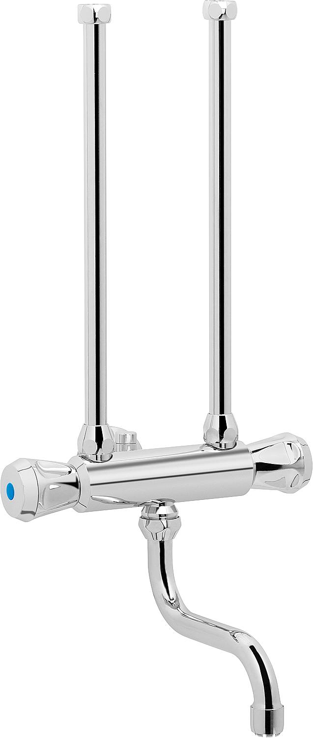 Zweigriffmischer für Elektro-Warmwasserbereiter KWC ND Ausladung 150 mm chrom