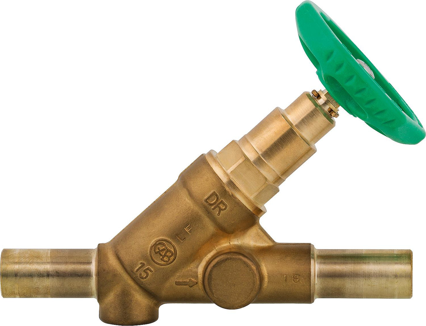 Vanne à passage libre avec extrémité obturatrice, sans purge