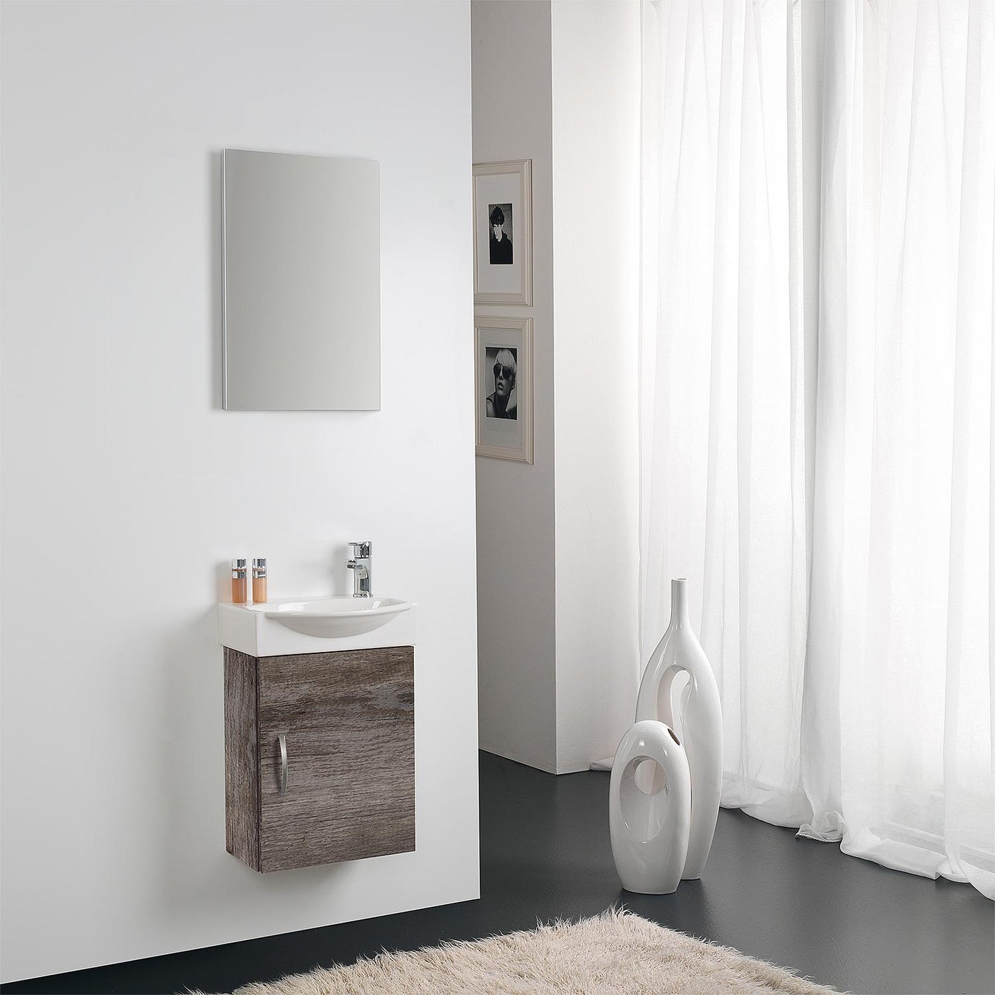 Guest bathroom set Mini 42 White high gloss 420 x 600 x 295 mm