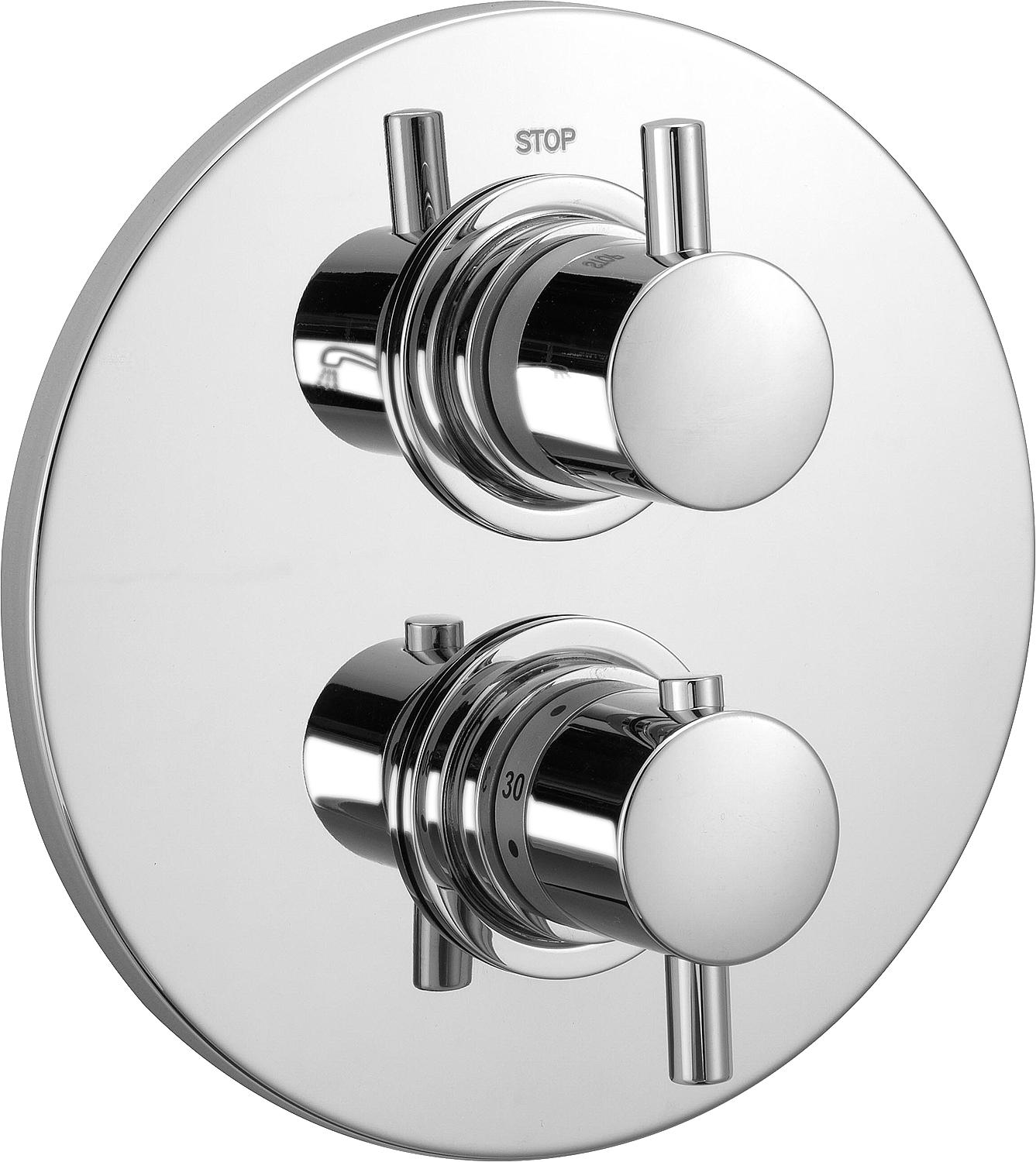 Concealed bath thermostat Kos rosette Ø: 185 mm chrome