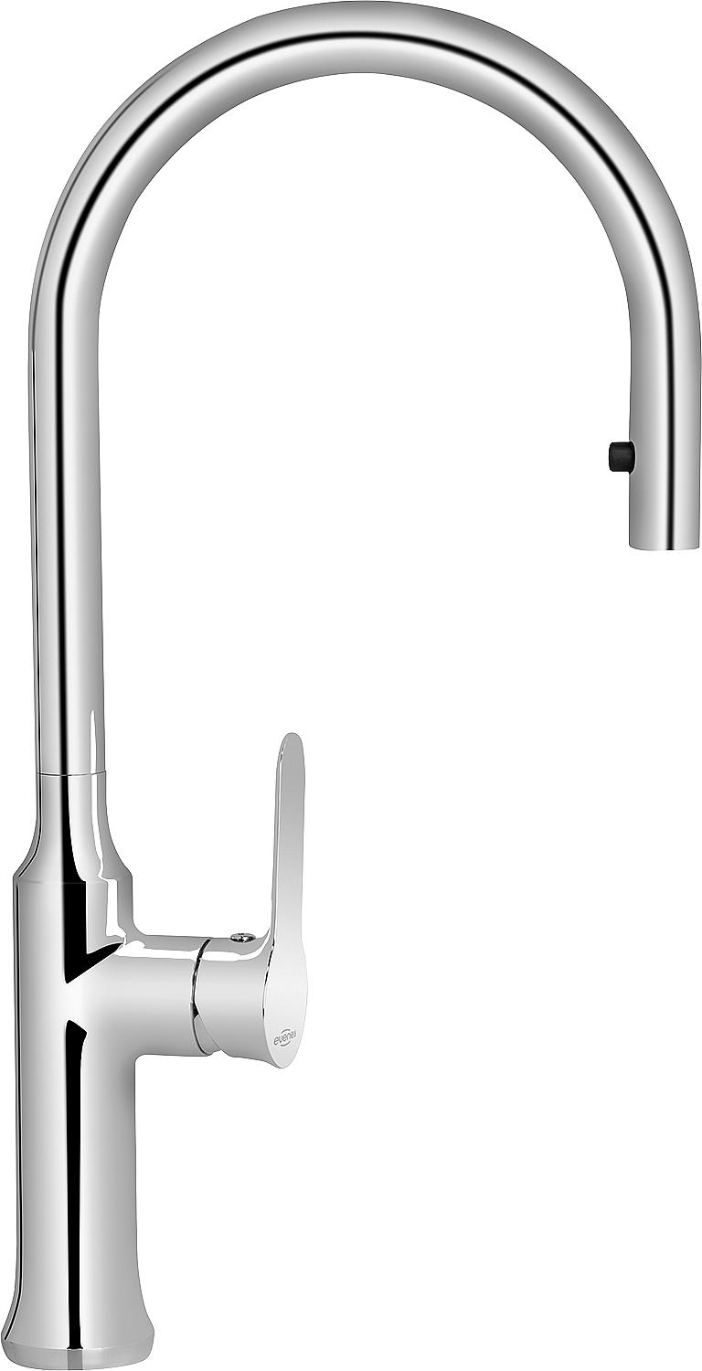Melado kitchen mixer tap with pull-out spout, projection 201 mm, chrome-plated
