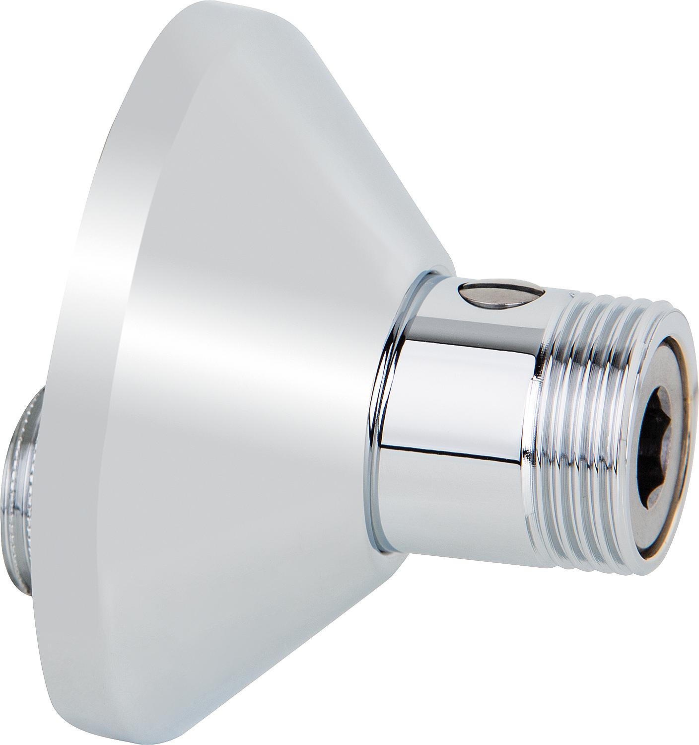 Raccord d'arrêt en S DN15 (1/2") mâle x DN20 (3/4") mâle, lot de 2, chromé