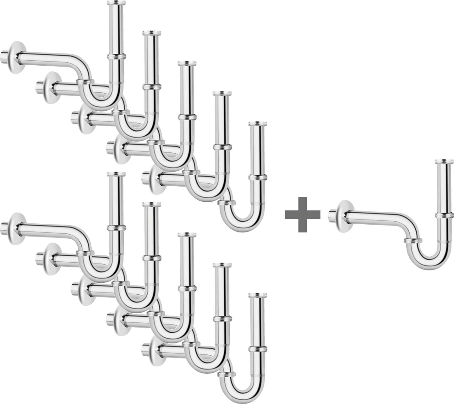Ensemble de siphons tubulaires composé de 10 x 93 008 33 + 1 x 93 008 33 gratuit