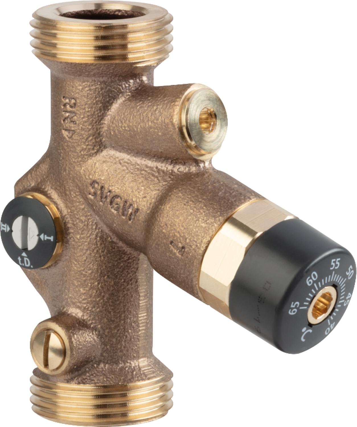 Zirkulationsregulierventil thermostatisch DN20 (3/4") flachdicht, AG 1", DVGW geprü.