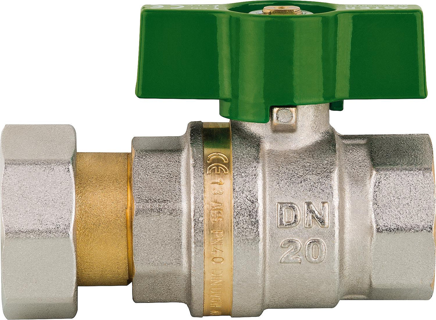 Messingkugelhahn IG x Überwurf