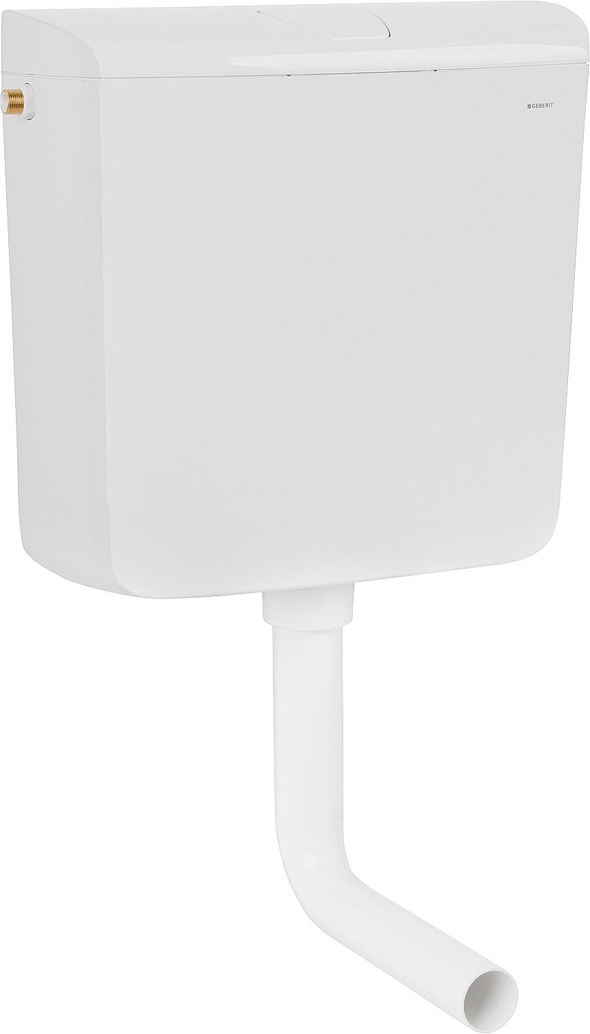 Réservoir de chasse d'eau en saillie Geberit AP 110, bouton marche/arrêt, blanc