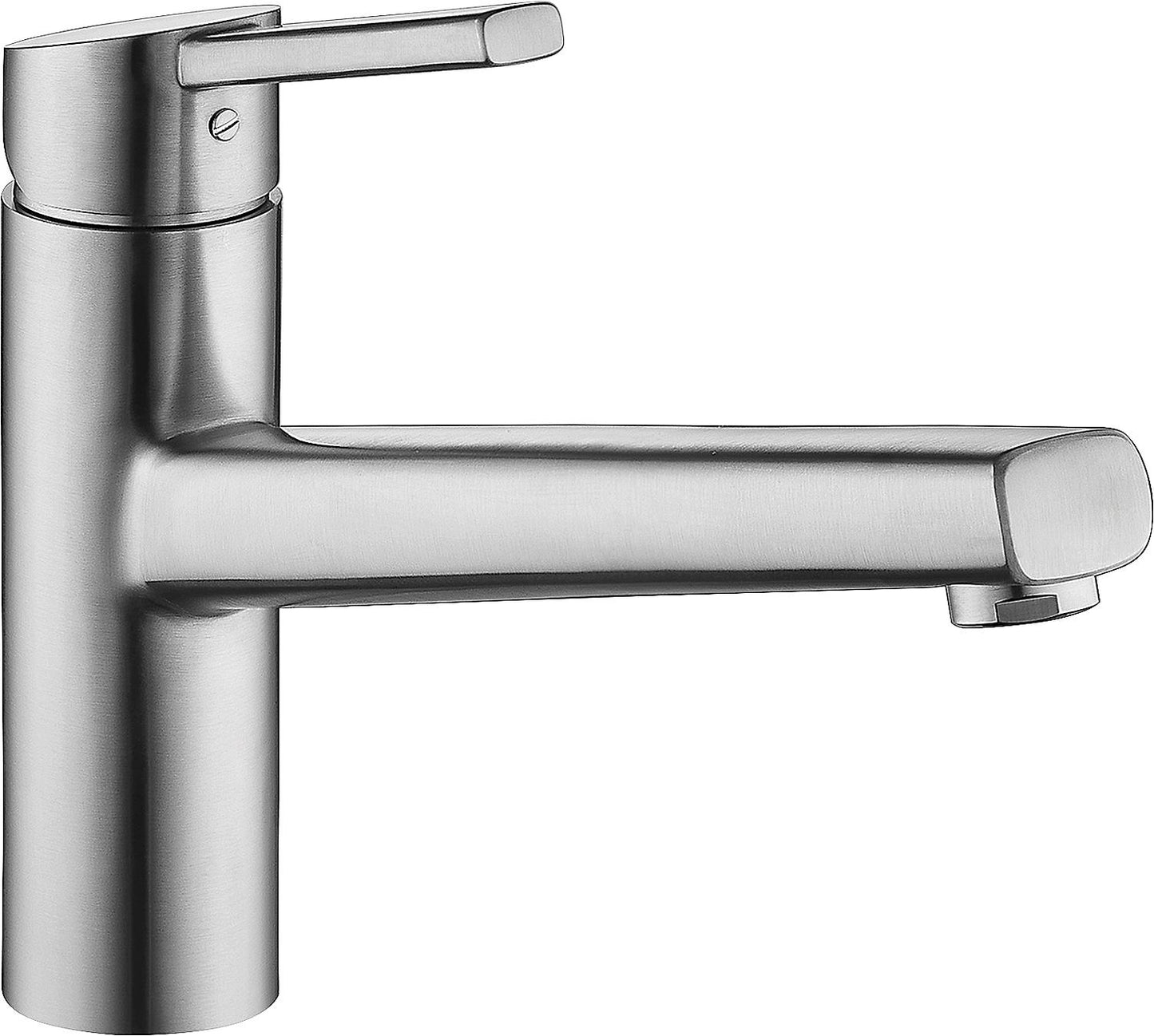 Spültischmischer KWC Luna E Schwenkauslauf Ausladung 235 mm Edelstahl gebürstet