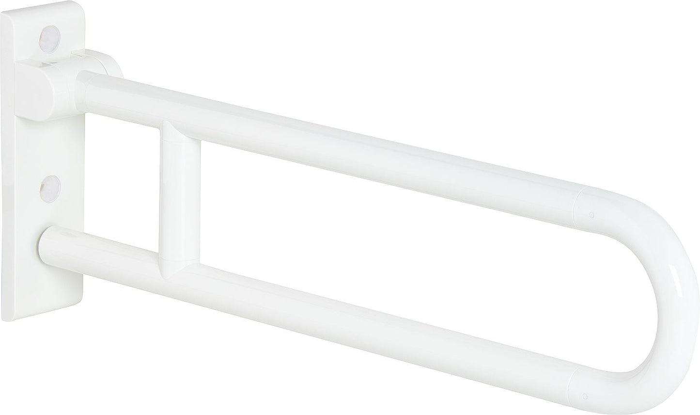 Hewi support folding handle series 801, rotatable, pure white, length: 850 mm