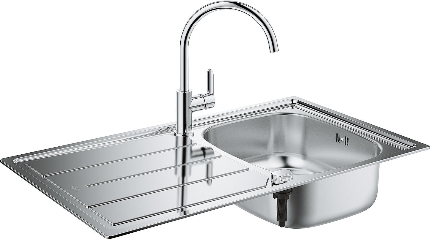 Spülen Bundle Grohe Bau Edelstahlspüle K200 + Spültischmischer Bau Edge 93 001 99