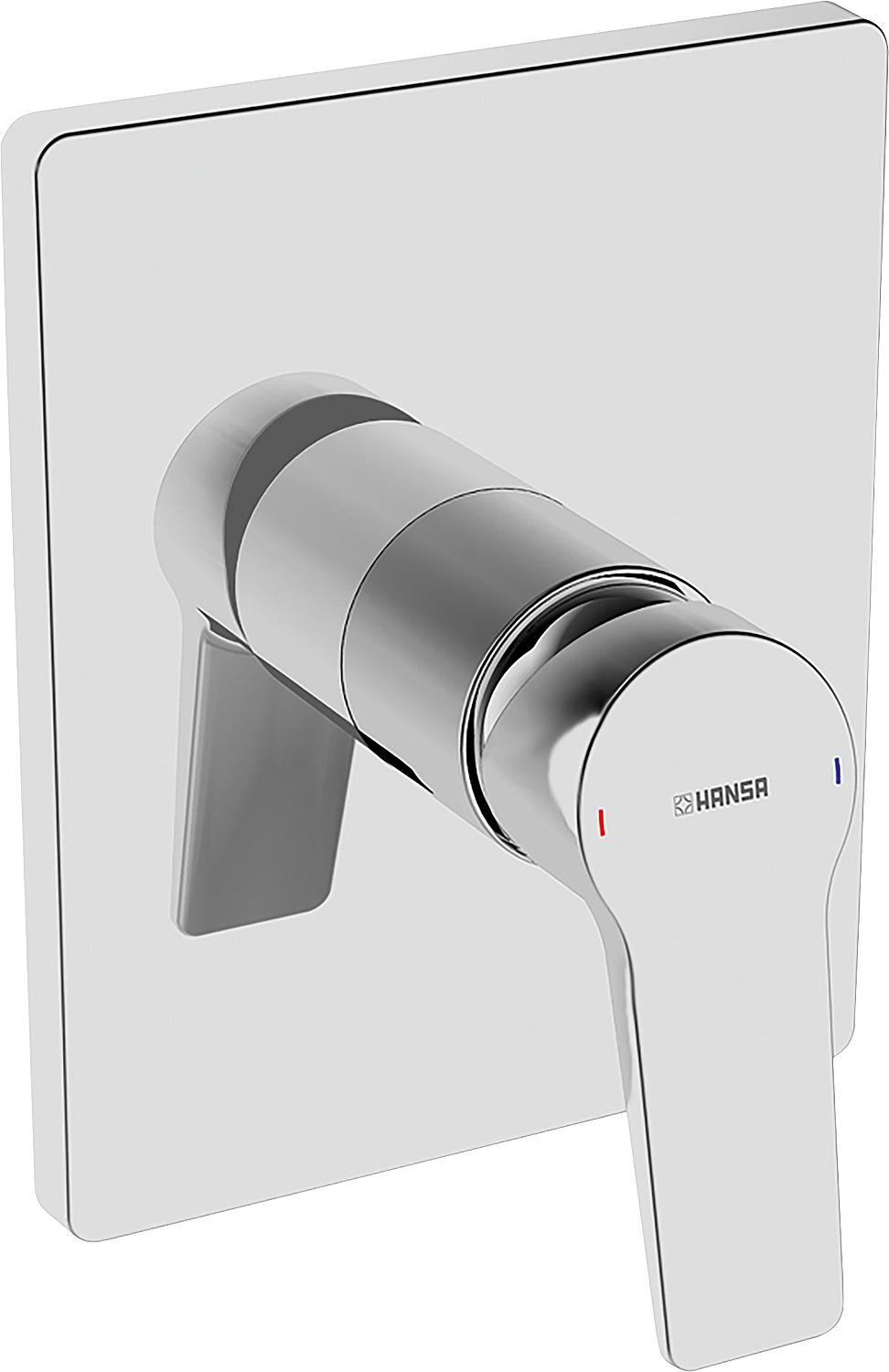 Mitigeur de douche encastré Hansa Hansatwist avec rosace 150x185 mm, chromé