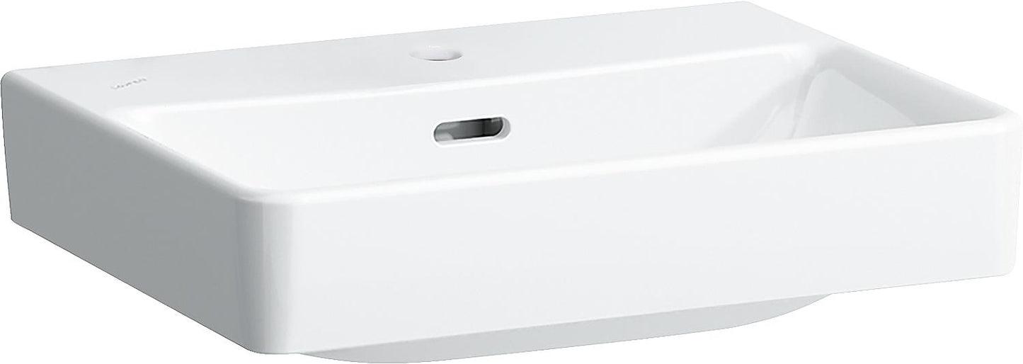 Laufen Pro S hand basin, 450x340mm, white, with overflow, 1 tap hole in the center