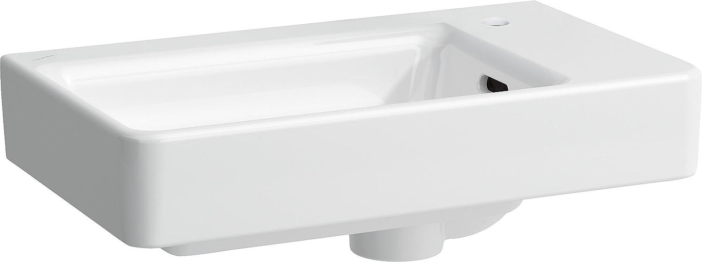 Laufen Pro S hand basin 480x280mm, white, with overflow, 1 tap hole on the right