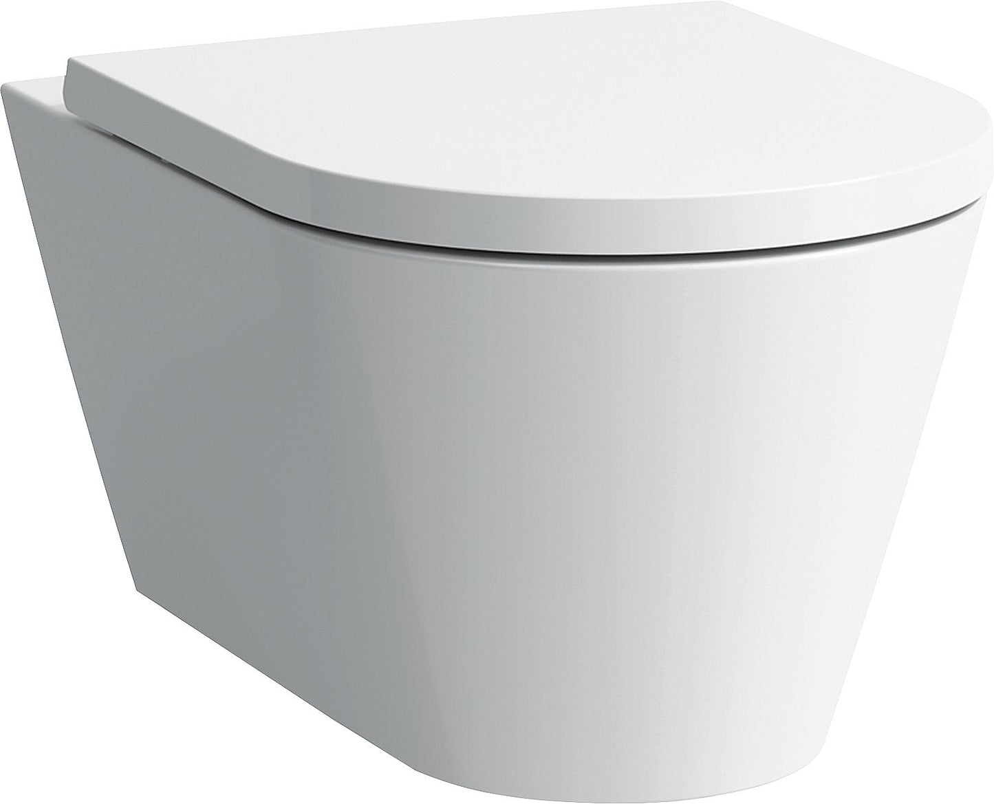 Wall-hung, deep-flush toilet Laufen Kartell rimless, white, WxHxD: 370x285x545mm