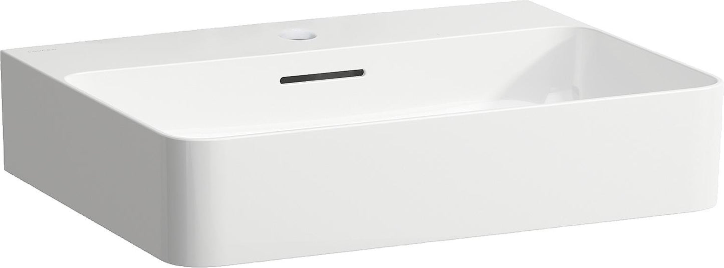 Laufen VAL white washbasin with overflow, dimensions (W x H x D): 450 x 155 x 420 mm