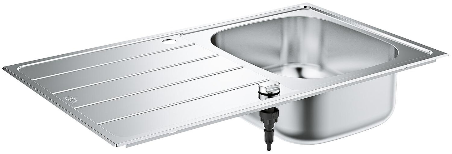 Edelstahlspüle Grohe K200 mit 1 Becken reversibel BxT: 860x500 mm