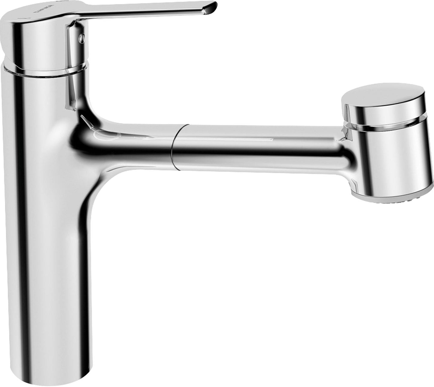 Spültischmischer Hansa Hansaronda herausziehbare Geschirrbrause Ausladung 200 mm chrom