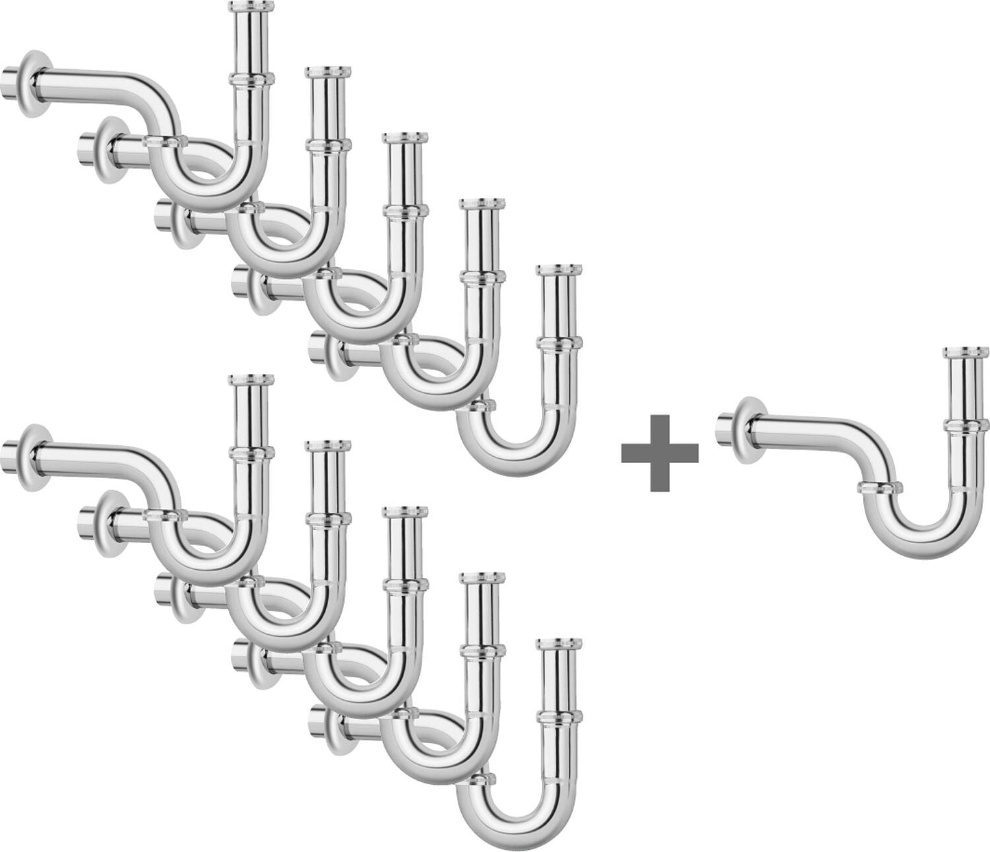 Kit de siphon tubulaire composé de 10x 93 008 01 + 1x 93 008 01 gratuit