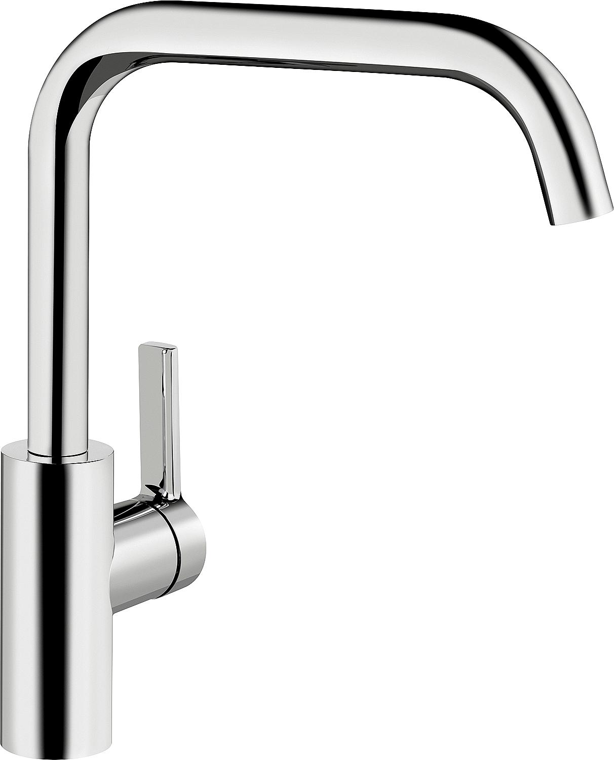 Spültischmischer KWC Luna E Schwenkauslauf Ausladung 210 mm chrom