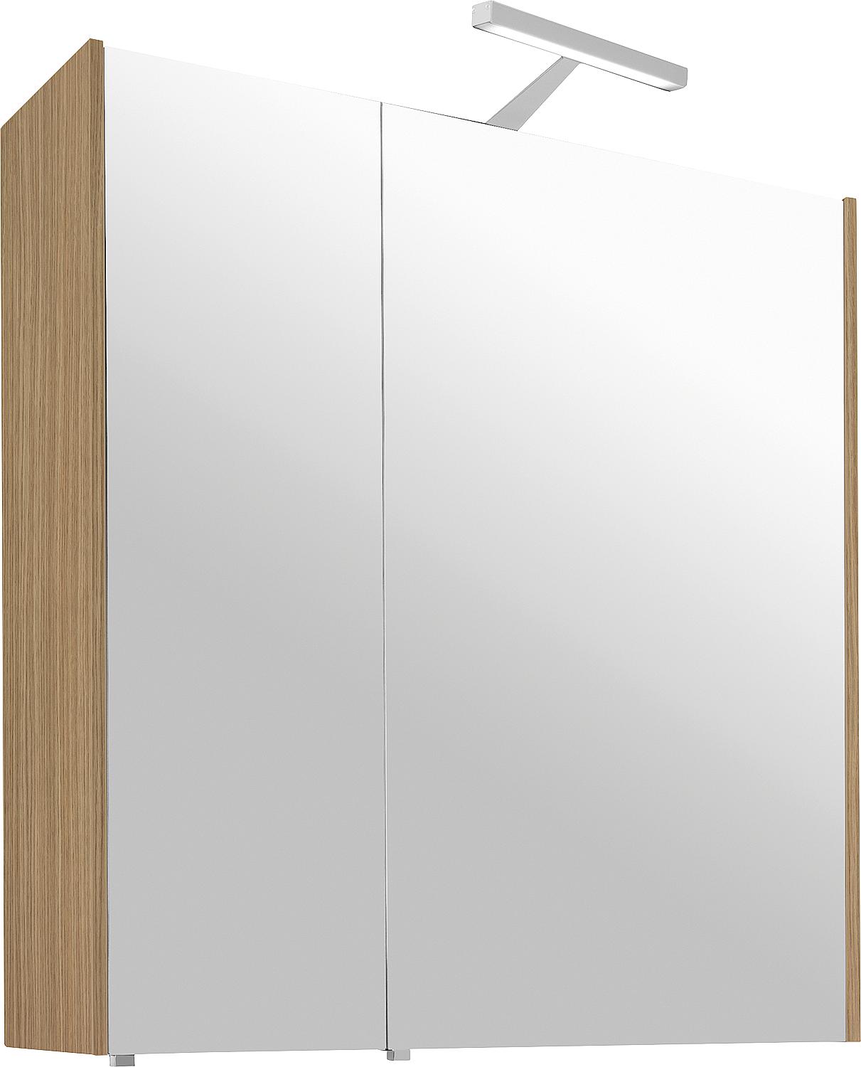 Mirror cabinet with lighting, anthracite high gloss, 2 doors, 700x750x188mm
