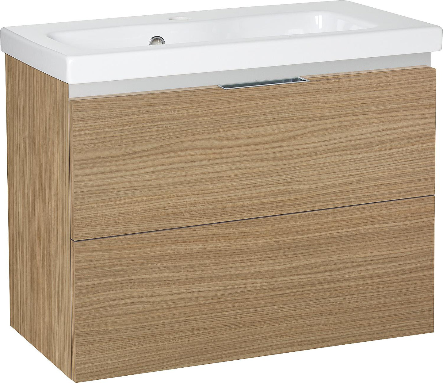 Meuble de rangement WTU+Céramique WT EOLA anthracite mat, 2 tiroirs, 710 x 580 x 380 mm