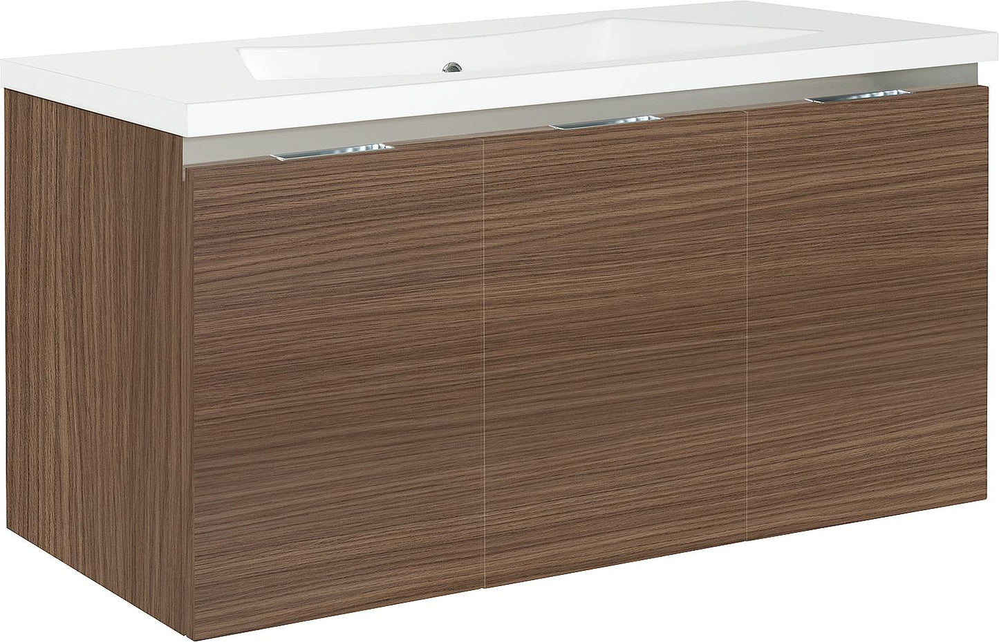 Vasque en fonte minérale WTU + ENEVI Chêne Kaki 3 portes 1060x535x510 mm