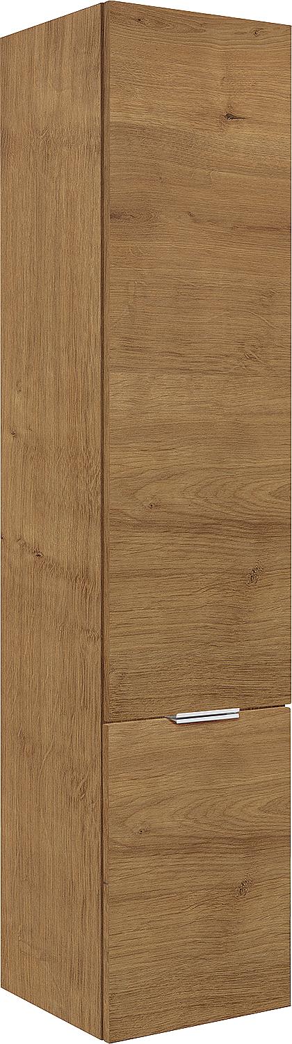 Armoire haute EBSI, 2 portes, chêne Arlington, charnière à gauche, 350 x 1625 x 370 mm