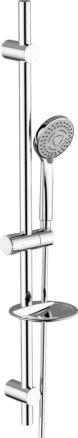 Brause-Set Suprema 900 mm, 3 Strahlarten Ø 100 mm mit Seifenschale chrom