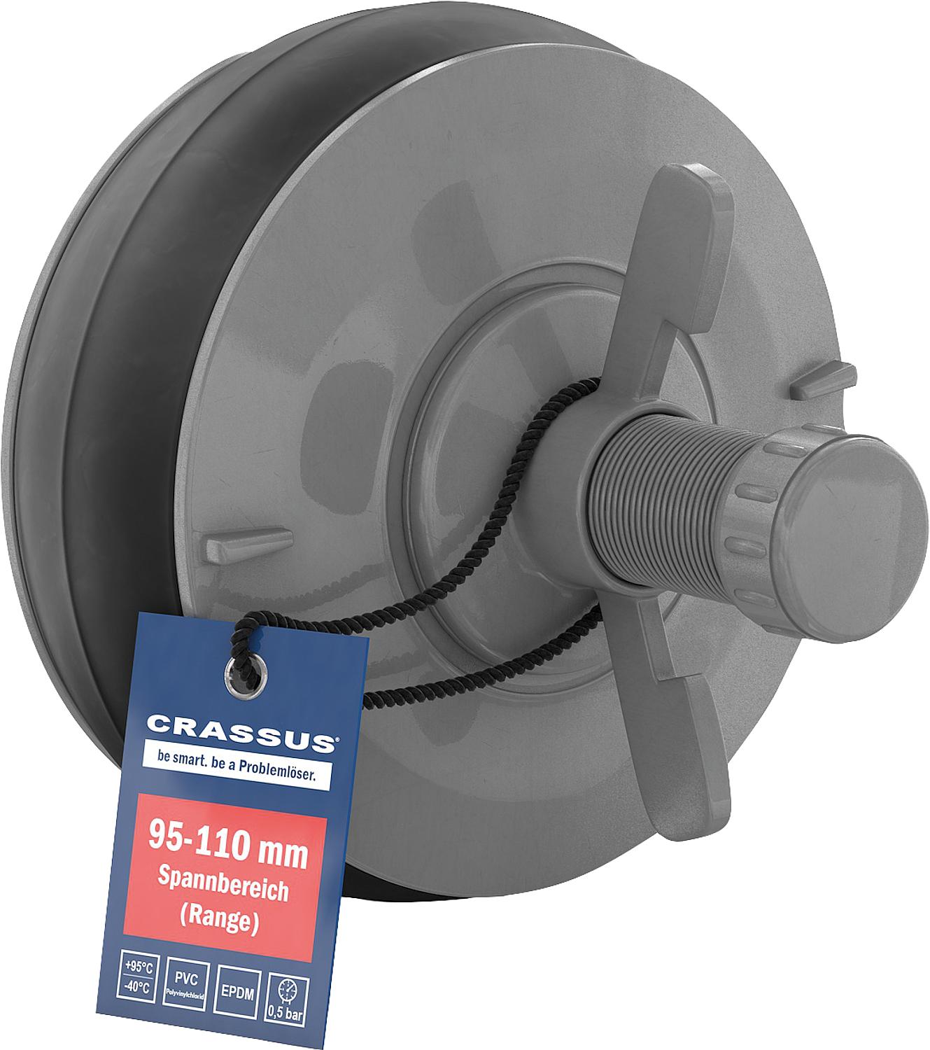 Schnellverschlussstopfen CSV 90 PVC, Spannber. 83-97mm EPDM/PVC, PN 0,5 bar