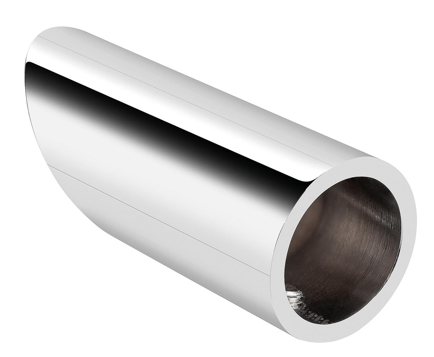 Wall connection 45°, round D: 19mm brass, polished chrome