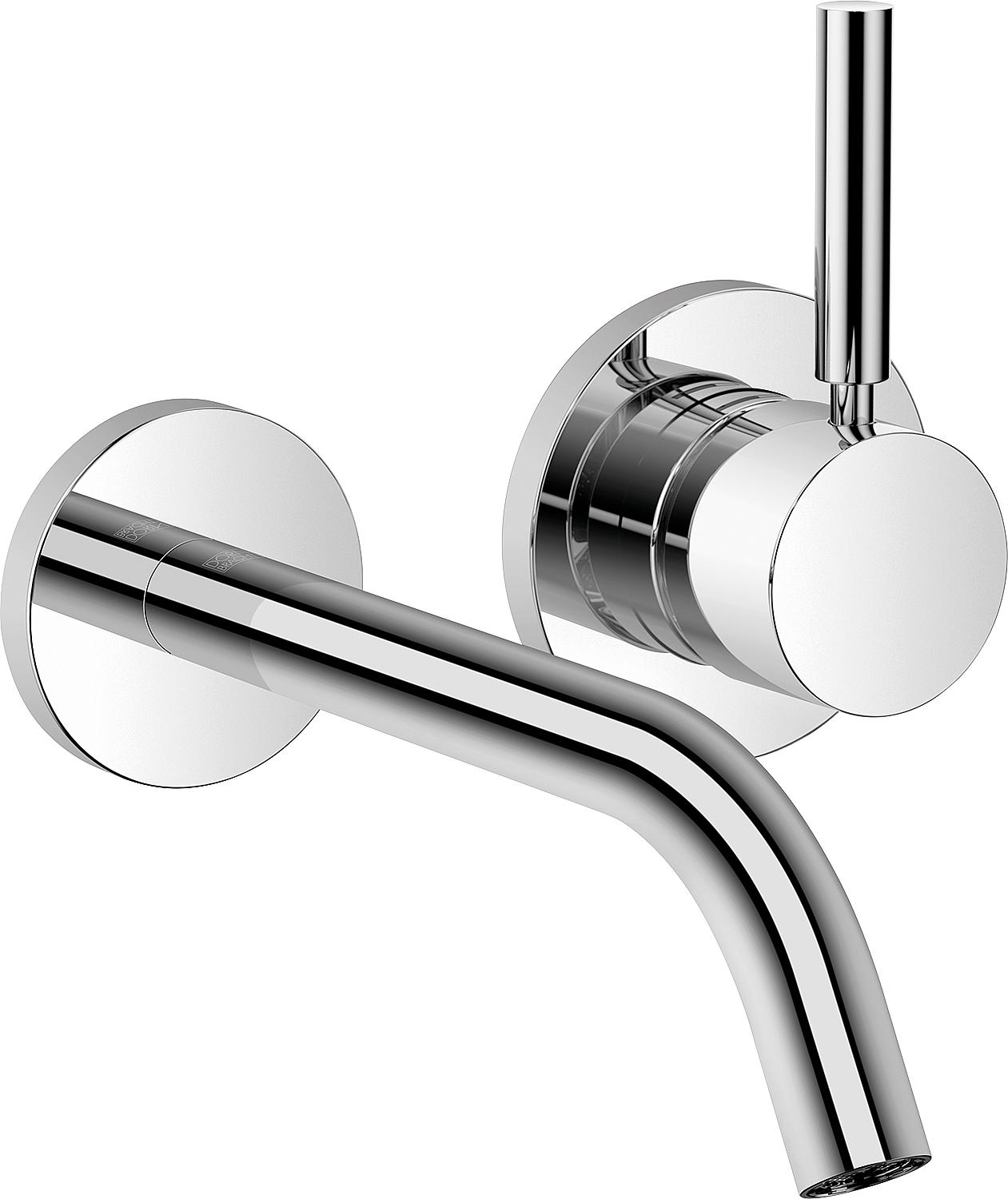 Dornbracht META wall-mounted basin mixer, 190 mm projection, chrome