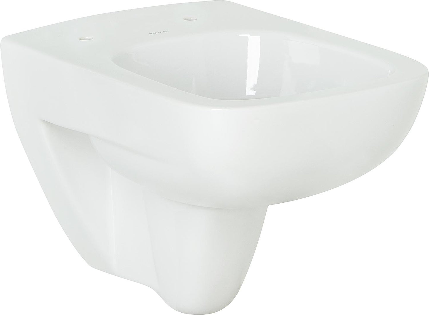 WC suspendu Geberit Renova Compact Square, à chasse d'eau profonde, blanc, dimensions (L x H x P) : 355 x 340 x 485 mm