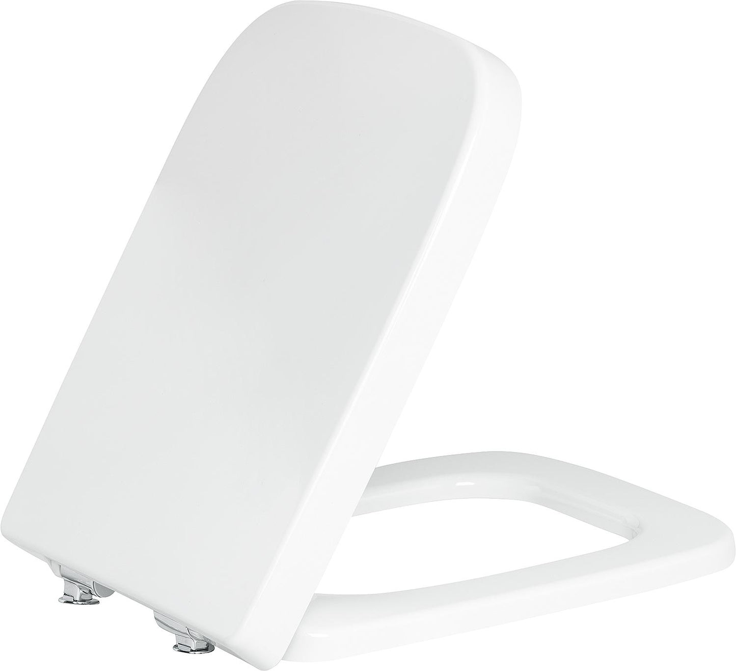 Geberit Renova Plan toilet seat, white, soft-close, quick-release, chrome-plated brass hinges