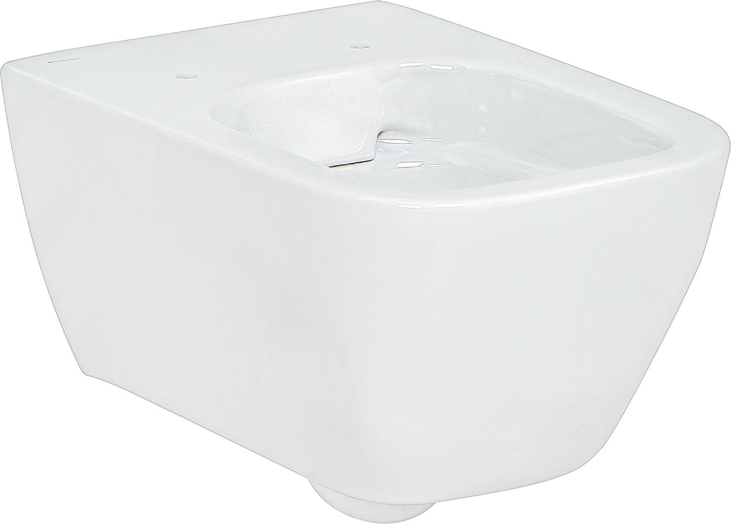 WC suspendu Geberit Smyle Square, à chasse d'eau profonde, sans bride, blanc, L x H x P : 350 x 330 x 540 mm