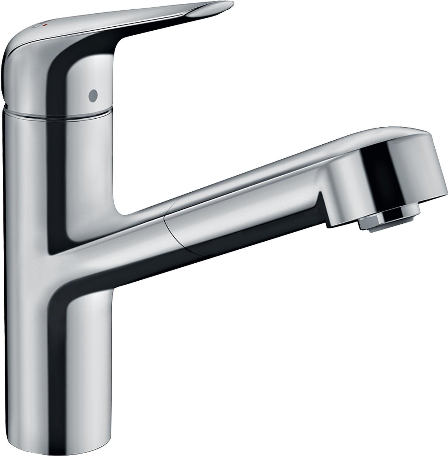 Hansgrohe 100 Focus M42 kitchen mixer with pull-out spout, 206 mm projection, chrome